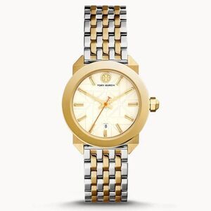 Tory Burch Whitney 35mm Two Tone Gold/Silver Watch Like new